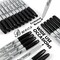 Permanent Markers, 60 Count Ultra Fine Point Black Permanent Markers, Works on paper, Plastic, Stone, Glass, Metal